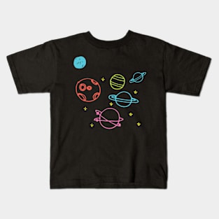 Space Planets Kids T-Shirt